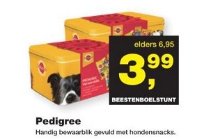 pedigree handig bewaarblik gevuld met hondensnacks