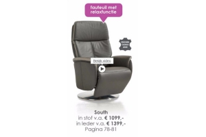 south fauteuil met relaxfunctie