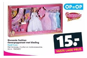 qweenie fashion tienerpoppenset met kleding