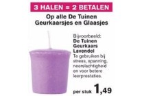 de tuinen geurkaarsjes en glaasjes