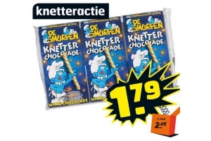 smurfen knetter chocolade