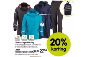 diverse regenkleding