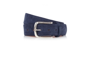 leren riem royal blauw