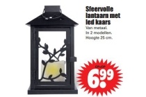 sfeervolle lantaarn met led kaars