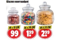 glazen voorraadpot