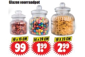 glazen voorraadpot