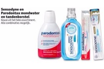 sensodyne en parodontax mondwater en tandenborstel