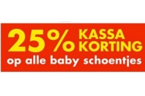 25 korting op alle babyschoentjes