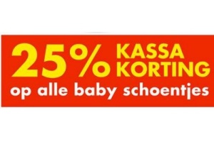 25 korting op alle babyschoentjes