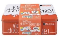 kinder chocolade feestblik