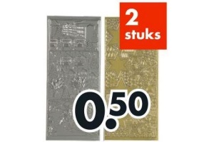 2 kerststickervellen