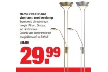 home sweet home vloerlamp met leeslamp