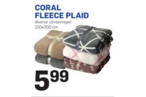 coral fleece plaid