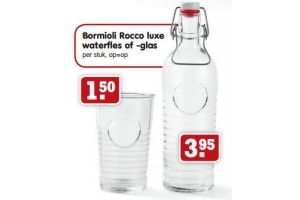 bormioli rocco luxe waterfles of glas