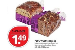 plus vruchtenbrood