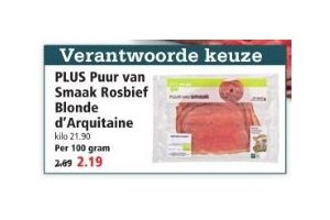 plus puur van smaak rosbief blonde d arquitaine