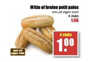 witte of bruine petit pains
