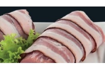 korte varkenshaas met katenspek