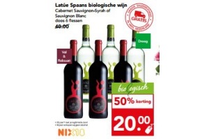 lat en uacute e spaanse biologische wijn