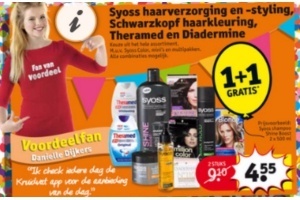 syoss haarverzorging en styling schwarzkopf haarkleuring theramed en diadermine