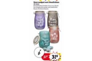 voorraadpot met theelichten