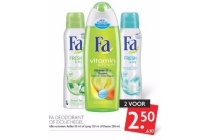 fa deodorant of douchegel