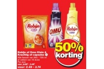 robijn of omo klein en amp krachtig of capsules