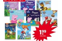 kinderboeken paw patrol en peppa big