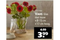 vaas glas met touw