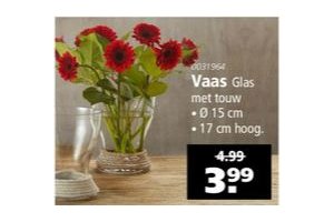 vaas glas met touw