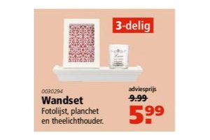 3 delige wandset