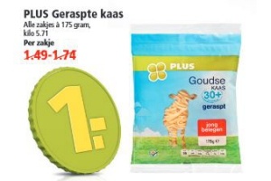 plus geraspte kaas