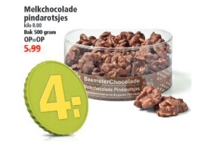 melkchocolade pindarotsjes