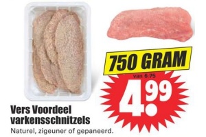 vers voordeel varkensschnitzels