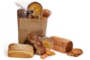 tas met heerlijk brood en banket