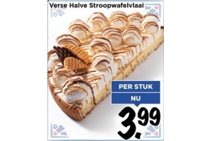 verse halve stroopwafelvlaai