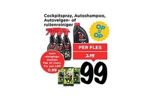 cockpitspray autoshampoo autovelgen of ruitenreiniger