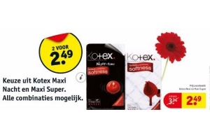 hele assortiment kotex maxi nacht en maxi super