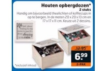 houten opbergdozen
