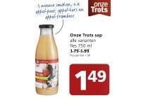 onze trots sap