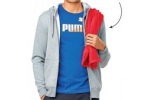 puma vest met capuchon