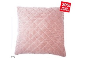 kussen padded velvet dusty pink