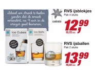 rvs ijsblokjes en ijsballen