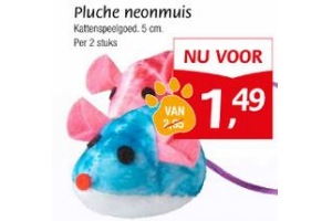 pluche neonmuis