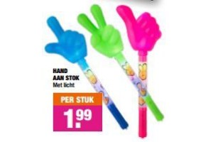 hand aan stok