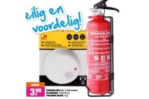 rookmelder blusdeken en poederblusser