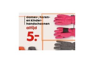 dames heren en kinderhandschoenen