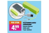 telefoonoplader powerbank