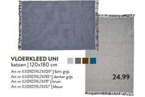 vloerkleed uni