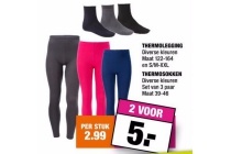 thermolegging en thermosokken